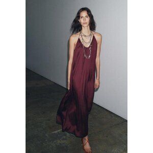 ZARA ZW COLLECTION LONG SATIN DRESS